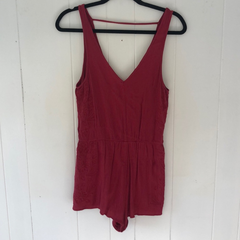 Red romper, lightly used